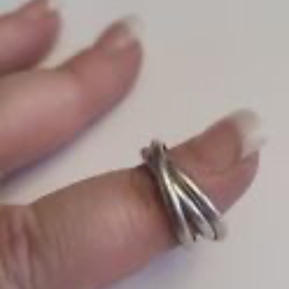 ESTATE 14KT White Gold 5.8 Grams Russian Wedding Ring Rolling Size 7 - Picture 2 of 7